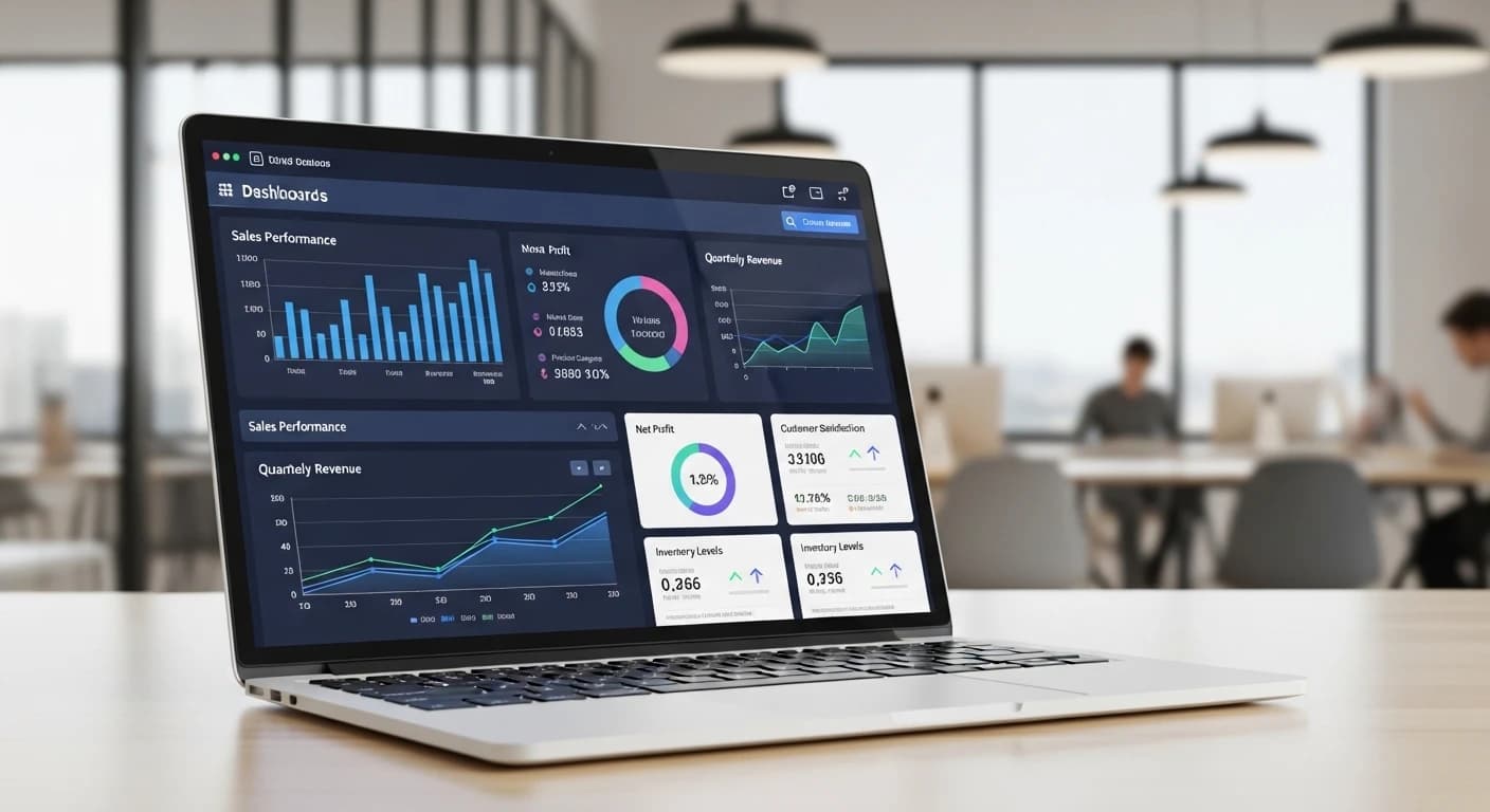 Vállalatirányítási rendszer (ERP) dashboard és analitika