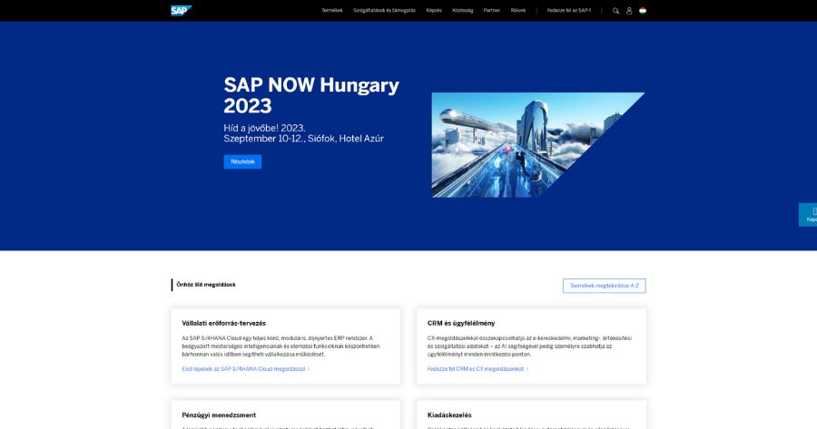 SAP ERP vállalatirányítási redszer